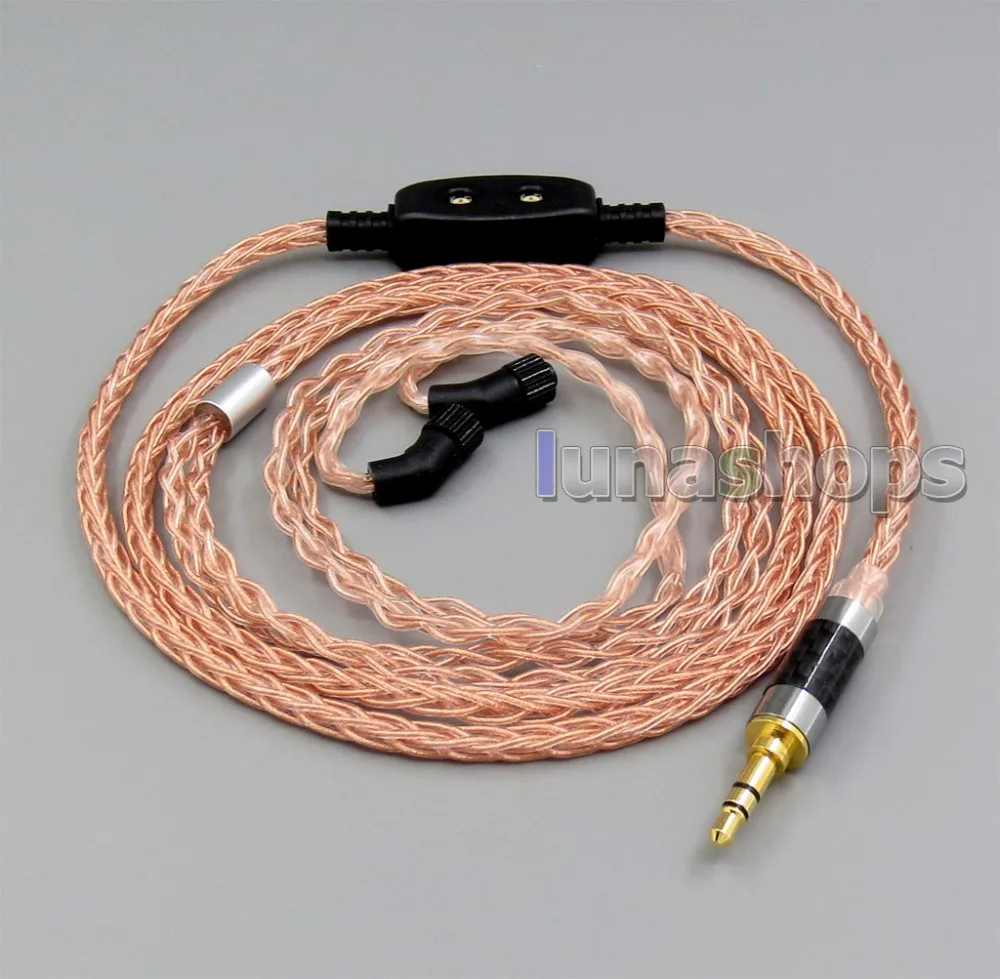 

LN006114 8 core 2.5mm 4.4mm Balanced MMCX Pure OCC Copper Earphone Cable For AKR03 Roxxane JH24 Layla Angie AK70 AK380 KANN