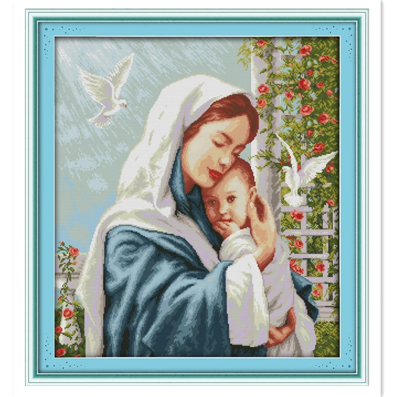 

The Fierceness Love Of Mother And Son (6) Cross Stitch Kit Embroidery Cross Set Painting Chinese Counted Cross Stitch Pattern