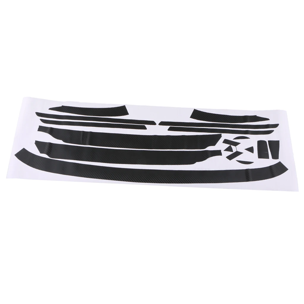 17 Pieces Front Bumper Grills Hood Mesh Grille Molding Stickers for VW CC Fashionable Appearance Waterproof Self-Adhesive
