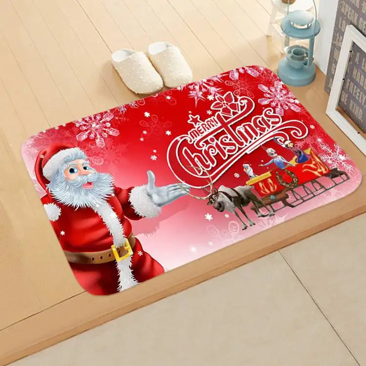 Yoeriwoo Рождественский коврик для двери, напольный ковер, напольные коврики для комнаты, рождественские украшения Санта Клауса для дома, подарок на Рождество, Natale
