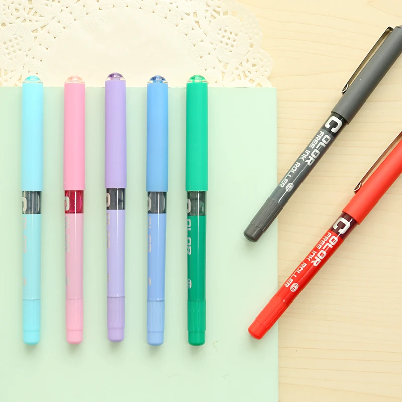 7 цветных гелевых ручек чернилами Шариковая ручка ручки Подпись Высокое качество Аксессуары для офиса школьные принадлежности 6974