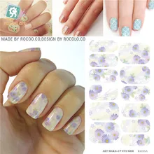 Nail Design styling tools Tools Patch Full Cover nail sticker Elegant the flowers Pattern Water nail sticker adhesive foil