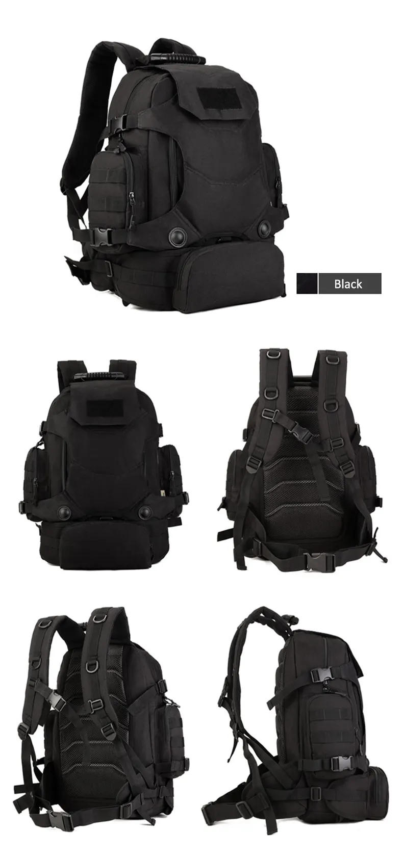 Versatile 3-in-1 Men's Tactical Rucksack for Climbing & Outdoor Activities19