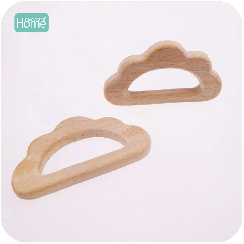 MamimamiHome Baby Toys Big Size Cloud 20pc Can Chew Beech Wood Toys For Children Baby Nursing Accessories Wooden Rattles