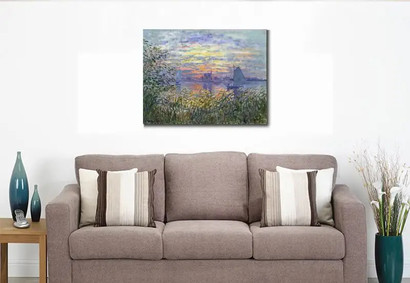 Hand-Painted-Oil-paintings-Claude-Monet-Canvas-art-Sunset-on-the-Siene-High-quality-home-decor (1)