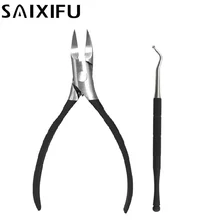 2 шт./компл. мягкая подошва черного ножницы для кутикулы плоскогубцы, забота о ногах, ножницы для ногтей машинки для стрижки паронихии кусачки для маникюра инструмент BT31