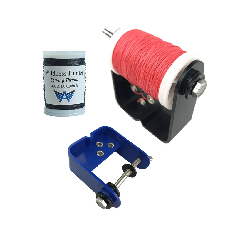 Plastic Bow String Serving Jig Tool and Spool Archery BowString Serving Material Thread Rope