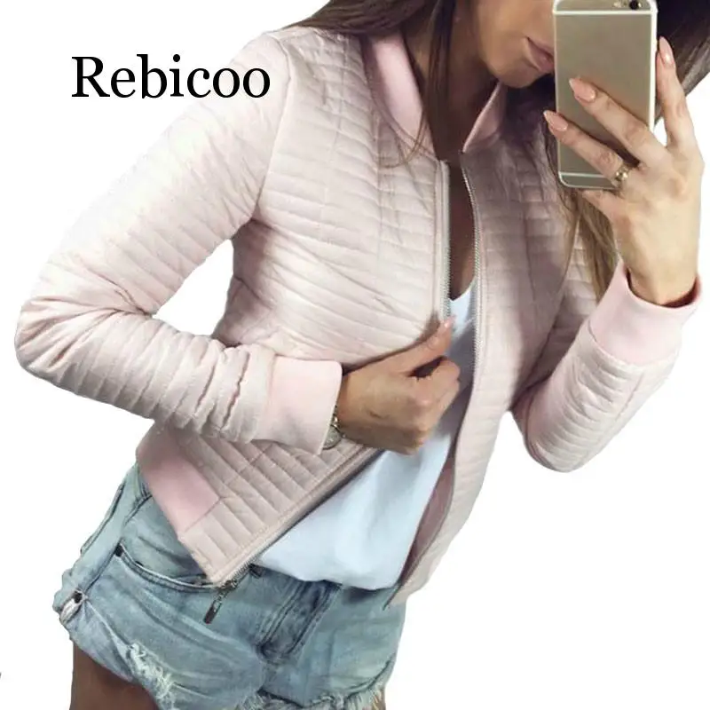 Women's autumn short jacket cotton thick warm jacket casual black thin women's clothing