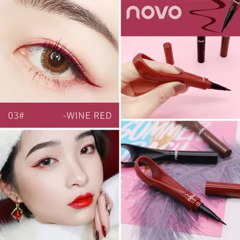 

NOVO 3 Colors Black Brown Wine Red Fingertip Dexterous Eyeliner Pen Waterproof Liquid Eyeliner Pencil Makeup Fast Dry Eye Liner