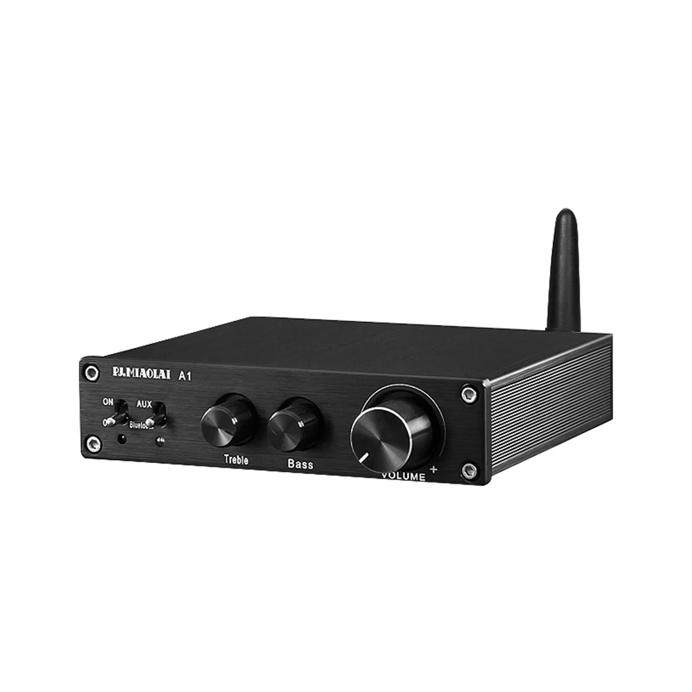 PJ.MIAOLAI HiFi Bluetooth 5.0 TPA3116D2 Digital Amplifier Stereo Home Audio 100W×2 Treble Bass Control For Home Sound Theater pj miaolai p1 rc5532 hifi stereo headphone amplifier tpa6120a2 high fidelity home desktop computer headphone amplifier