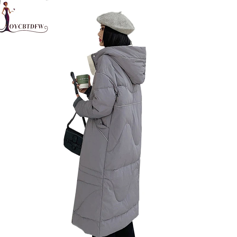 

Winter Female Down Jacket 2018 New Fashion Coats Female Korean Slim parkas Large Size Down Jackets Womens Long Outerwear XY795