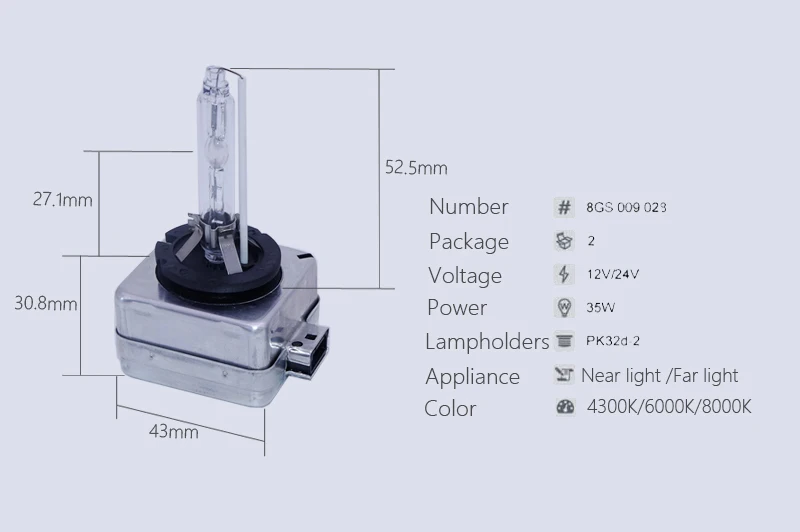 2 шт./лот) автомобильные фары Xenon D2S/D1S/D3S/D4S/D1R/D2R/D3R/D4R HID лампа 4300 K, 6000K белый D2S