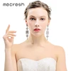 Mecresh-pendientes largos de cristal para mujer, Color dorado, con forma de sol Floral, aretes colgantes, joyería de boda EH182 ► Foto 2/6