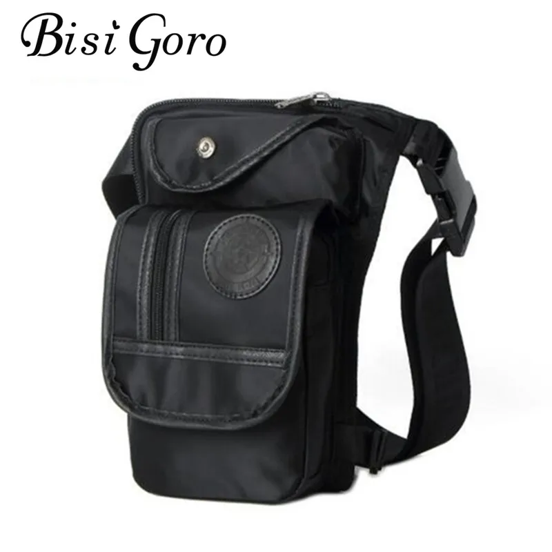 

Bisi Goro 2018 Men Waist Pack Waterproof Nylon Messenger Shoulder Bags CrossBody Motorcycle Rider Travel Leg Bag Dropshippping