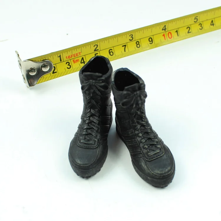 

T69-13 1/6 Scale Men's Middle High Black Boots Shoes Models for 12''Action Figures Accessories DIY Tools