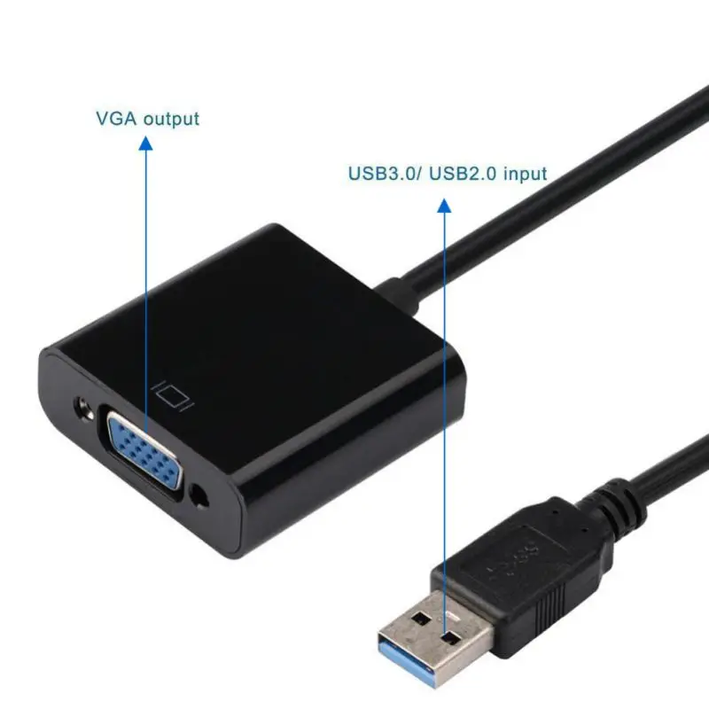

USB 3.0 To VGA Adapter 1080P High Definition Plug-and-play Video Converter For Win7/8/10 laptop DVD player tablets