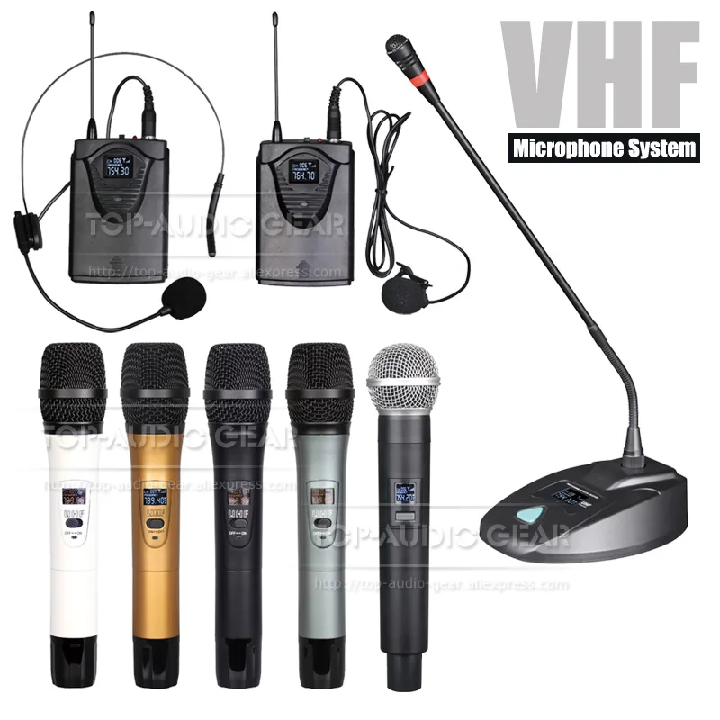 VHF ручной петличный лацкан гарнитура микрофон беспроводной микрофон системы для PA усилитель аудио караоке микшер KTV сценическая конференц-связь