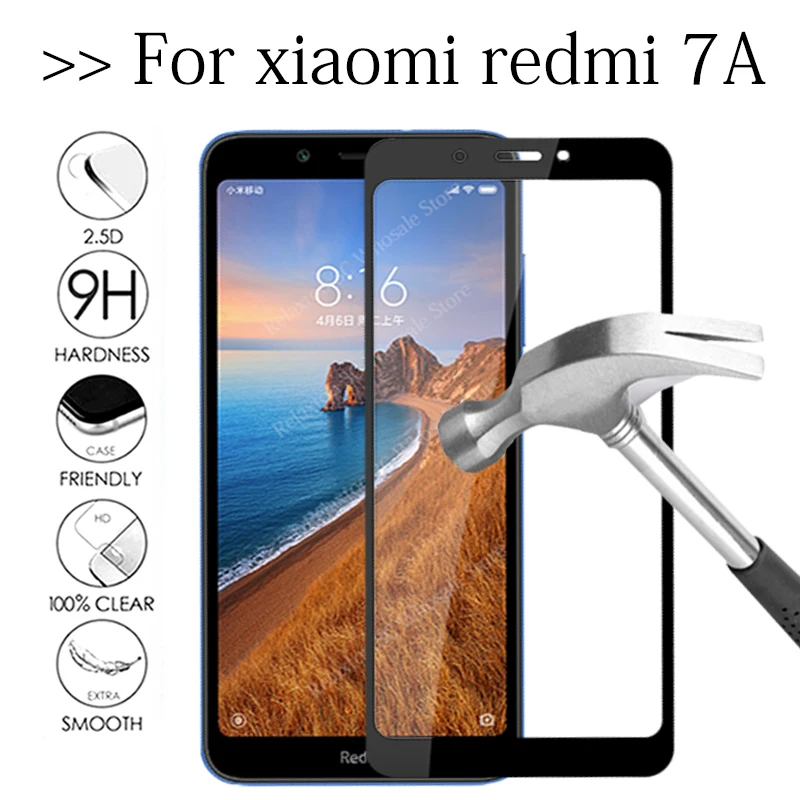 

Full Cover Tempered Glass For Xiaomi Redmi 7A 5.45'' Screen Protector Redmi 7A Protective Glass On Xiomi Xaomi Redmi 7 A A7 Film