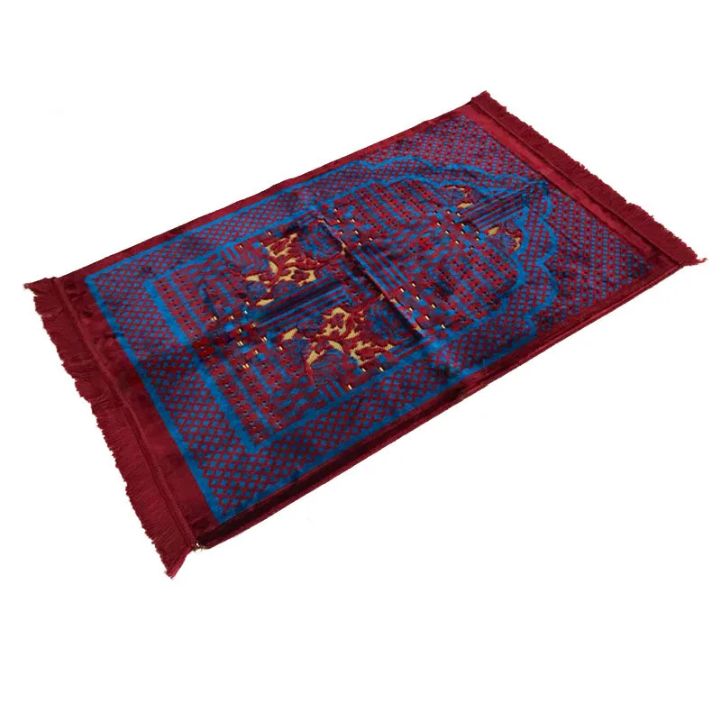 

XHX888 Islamic Muslim Prayer Mat red flower Rug four color Tapete Pilgrimage Blanket Banheiro Salat Musallah Praying carpet