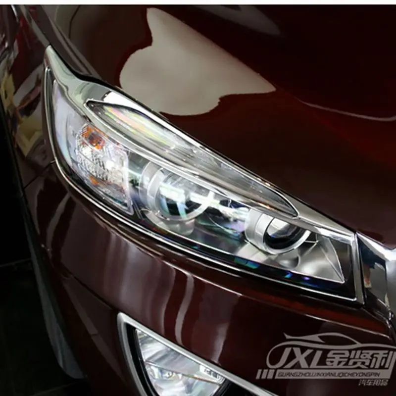 Для Kia Sorento 2016 2017 ABS Хром Внешний Передняя фара Крышка лампы Планки Вытяжки