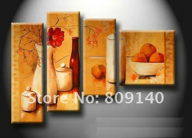 Kitchen Dining Room oil painting canvas Artwork Abstract Home
