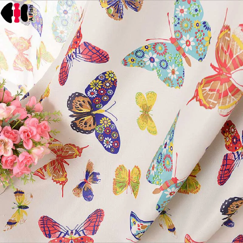 

Embroidered floral print curtains butterfly curtains european curtain for Cloth Sheer Tulle Window Valance Curtains WP202B