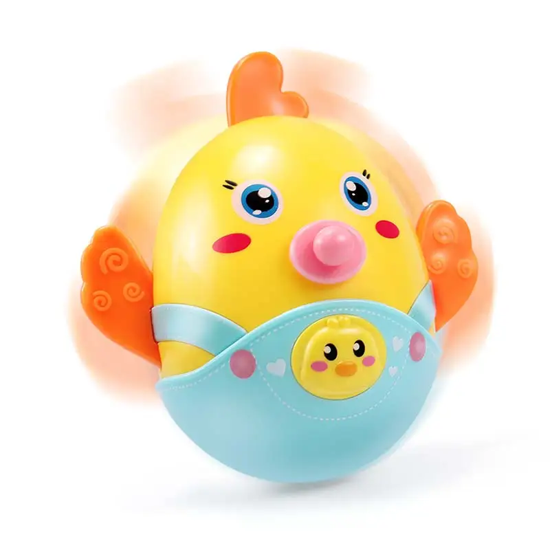 BEI JESS Small chicken Baby Rattle Toys Shaking bell Jingle Nodding Roly-poly Soft Newborn teether Toy Fun for Babys Gift