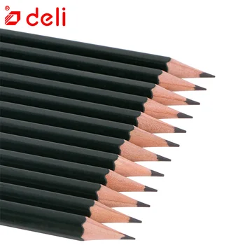 

Deli 12pcs/Box Sketch Drawing Pencil Set 5H Painting Pencils Carbon Black Refined Carton Packaging Excellent Student Stationery