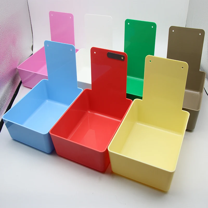 

7 Pieces/lot Medical Plastic Dental Lab Work Pans Dental Lab working Case Pan Tray with Clip Holder