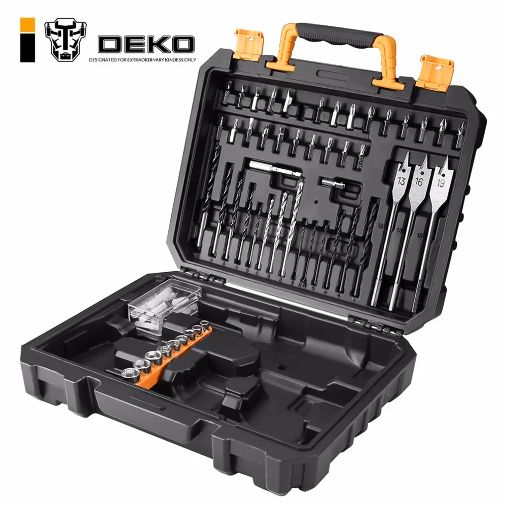 DEKO BMC Plastic Tool Case for 12V Cordless Drill GCD12DU3 with 73