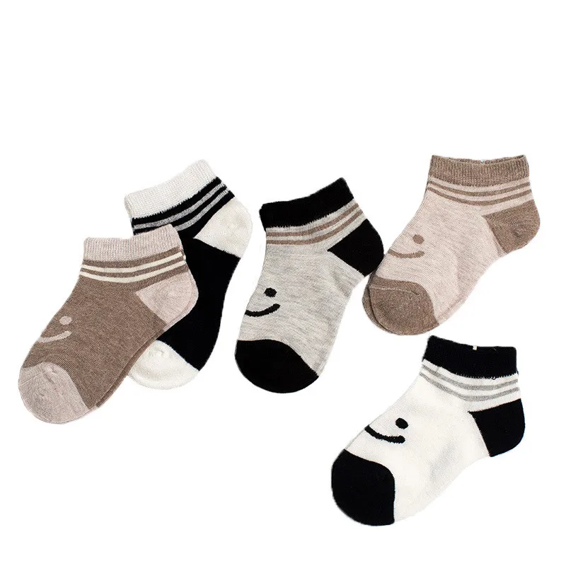Striped Socks for Children 5 Pairs Cotton Baby Boy Socks Cartoon Animal Baby Socks for Boy Cheap Stuff Baby Clothes Accessories