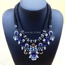 Lo nuevo Gorgeous marca collar moda declaración departamento Brunet collar mujeres gargantilla Crystal collares y colgantes
