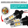 HYZHAUTO – ampoules Canbus double couleur LED 1156 T20, 2 pièces, w21w P21w Py21w, clignotant DRL, sans Flash, jaune, blanc, 5630, 20SMD ► Photo 2/6