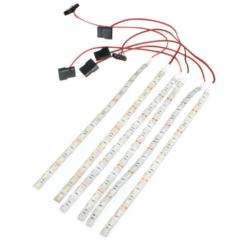 DC12V 60 см 18 светодиодный 5050 SMD PC чехол для компьютера водонепроницаемый гибкий ленточный светильник красный синий зеленый желтый теплый белый