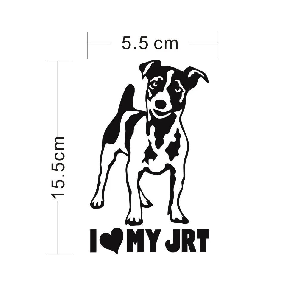 Cunymagos JACK RUSSELL TERRIER Vinyl Decal Sticker Dog Puppy Love Car Sticker BlackSliver 15.5CM9 (3)