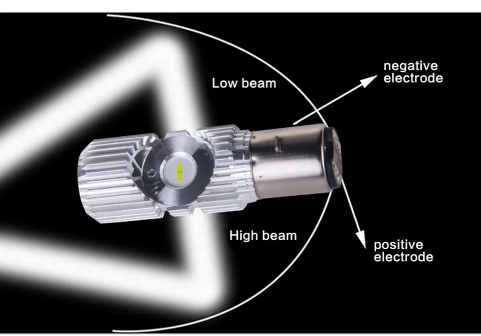 Foxcncar Ba20d H6 moto LED motorcycle Headlight bulb Fanless No noise 20W 1500LM 12V 9-32V 24V HiLo Lamp DRL Lights Moped ATV  (9)