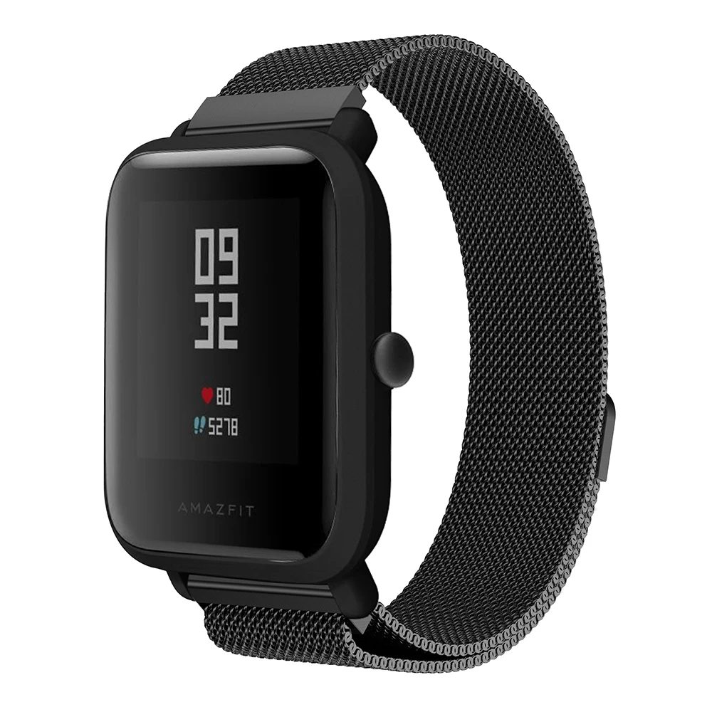 Металлический ремешок для часов Xiaomi Huami Amazfit Bip BIT Youth Smart Watch замена 20 мм ремешок миланские ремни для Amazfit GTS GTR 42 мм