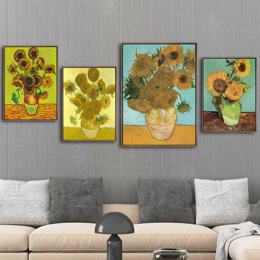 

Van Gogh Sunflower Canvas Painting Vintage Home Decoration Wall Art Pictures Posters and Prints for Living Room Decor No Framed