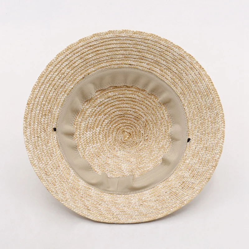 Large Brim Conical Natural Color Bamboo Rain Straw Sun Hat Female Women Funny Cylindrical Steeple-Crown Cap