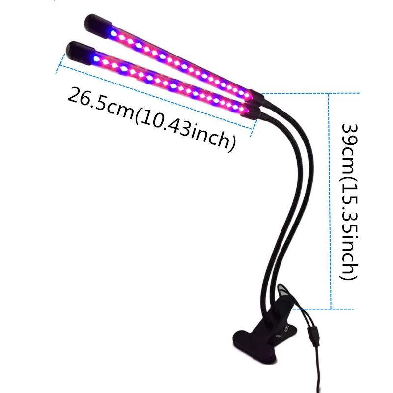 Двойной светодиодный растут 5 V USB Фито Рост лампа с контроллер синхронизации Регулируемый красные, синие свет для цветка семена растений