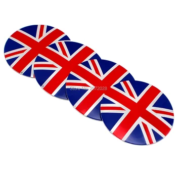 

4 x Car Styling UK England Flag 3D Metal Chrome Aluminium Alloy Wheel Center Cap Stickers Wheel Hub Cap Decals Emblems Badges