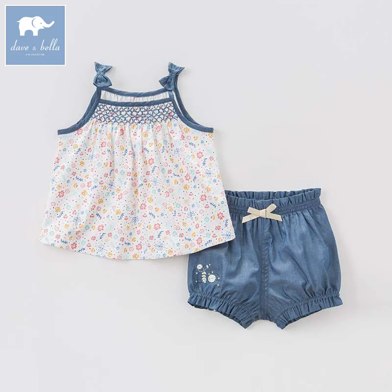 Dave bella toddler girls summer floral clothing children high quality
