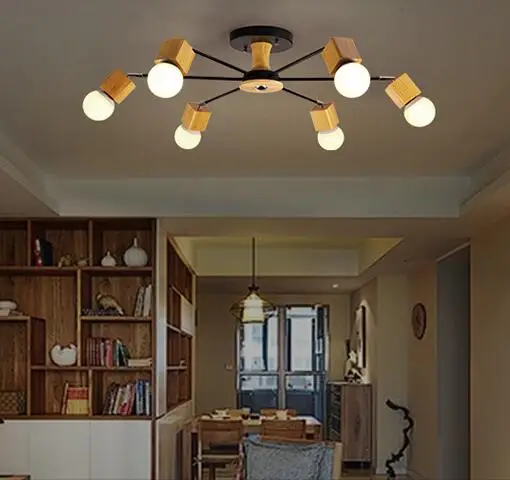 

Wood Modern LED ceiling Light Fixtures For home Lighting Bedroom Living Room Lights Plafon Ceiling Lamp Luminaire Lampara Techo