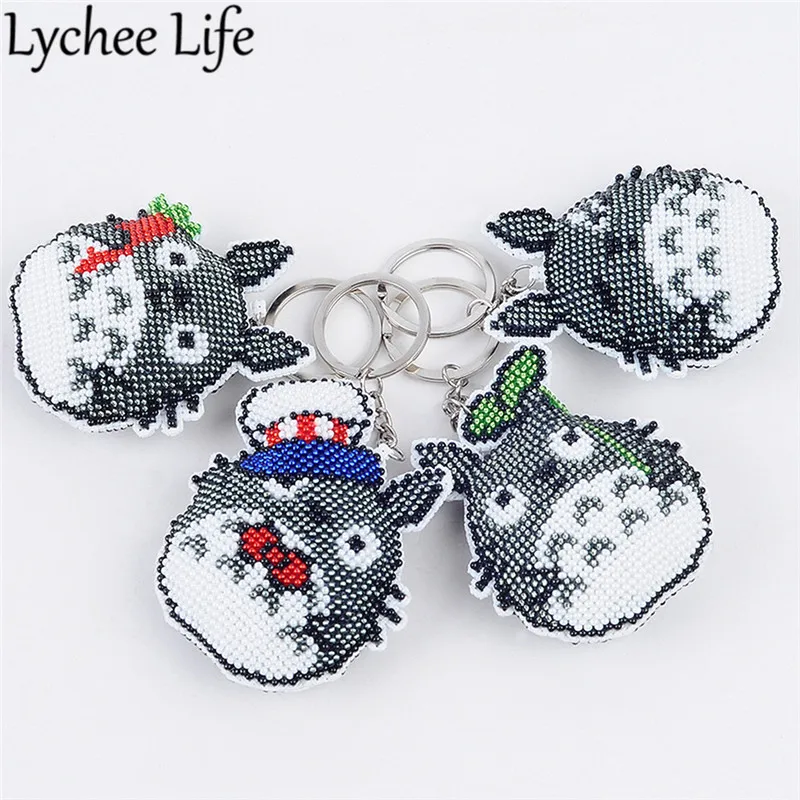 Lychee Life Мультяшные бусины Набор для вышивки крестом милый в форме тороро бисерный