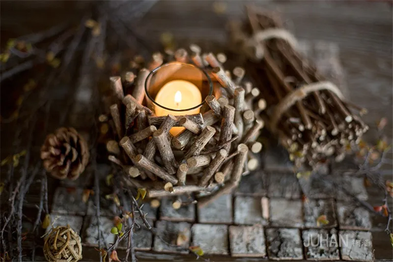 Современные Ретро подсвечники металлические Morocco домашняя Люстра Подсвечник чайный свет деревянный держатель свечей подсвечник QQX182