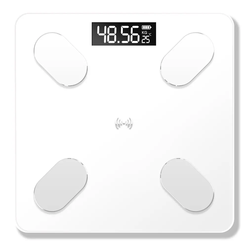 

USB Rechargeable Smart BT Digital Body Fat Electronic Scale Measuring Weight 59 Item Data BT Connection Voice Broadcast