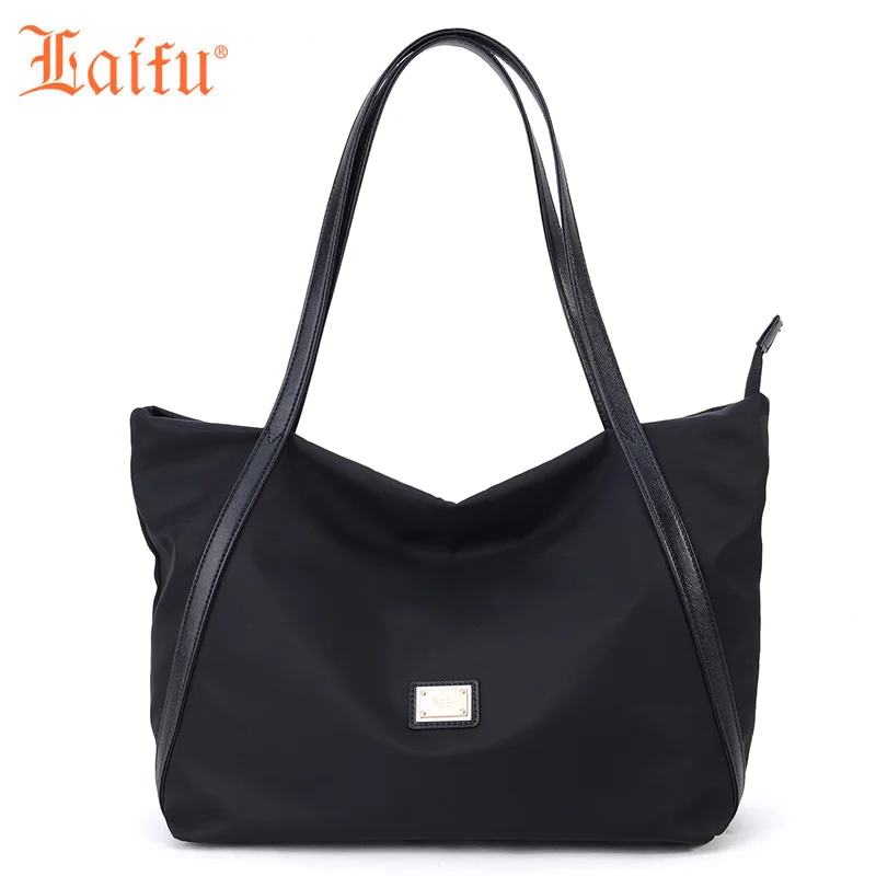 

Laifu 2018 New Fashion Women Handbag Tote Shoulder Bag Mother Diaper Bag Nylon Waterproof Lightweight Durable, Black