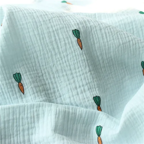 Двойная марля, пенная пряжа моркови, противомоскитные брюки, пижамная ткань - Цвет: 02
