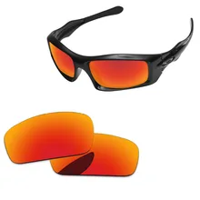 Поликарбонат-огненные красные зеркальные Сменные линзы для Monster Pup Солнцезащитные очки Рамка UVA и UVB Защита