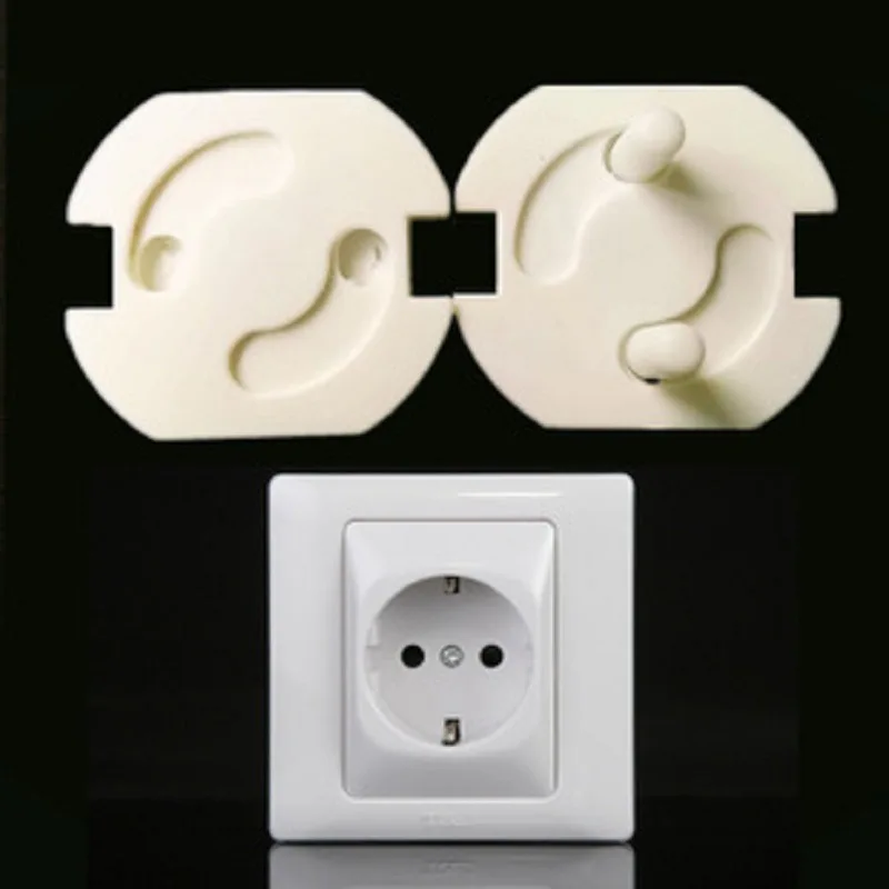 

10Pcs/Lot 2 Holes EU Standard Baby Safety Rotate Cover For Children For Baby Cache Prise Electrique Proof Outlet Cover Plug